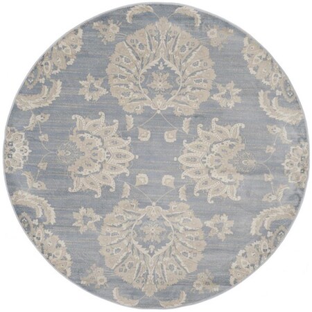 Safavieh 6 ft.-7 in. x 6 ft.-7 in. Vintage Power Loomed Round Area Rug Light Blue & Ivory VTG578L-7R